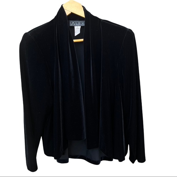 Alex Evenings Jackets & Coats Vintage Crushed Velvet Black Dress Jacket By Alex Poshmark
